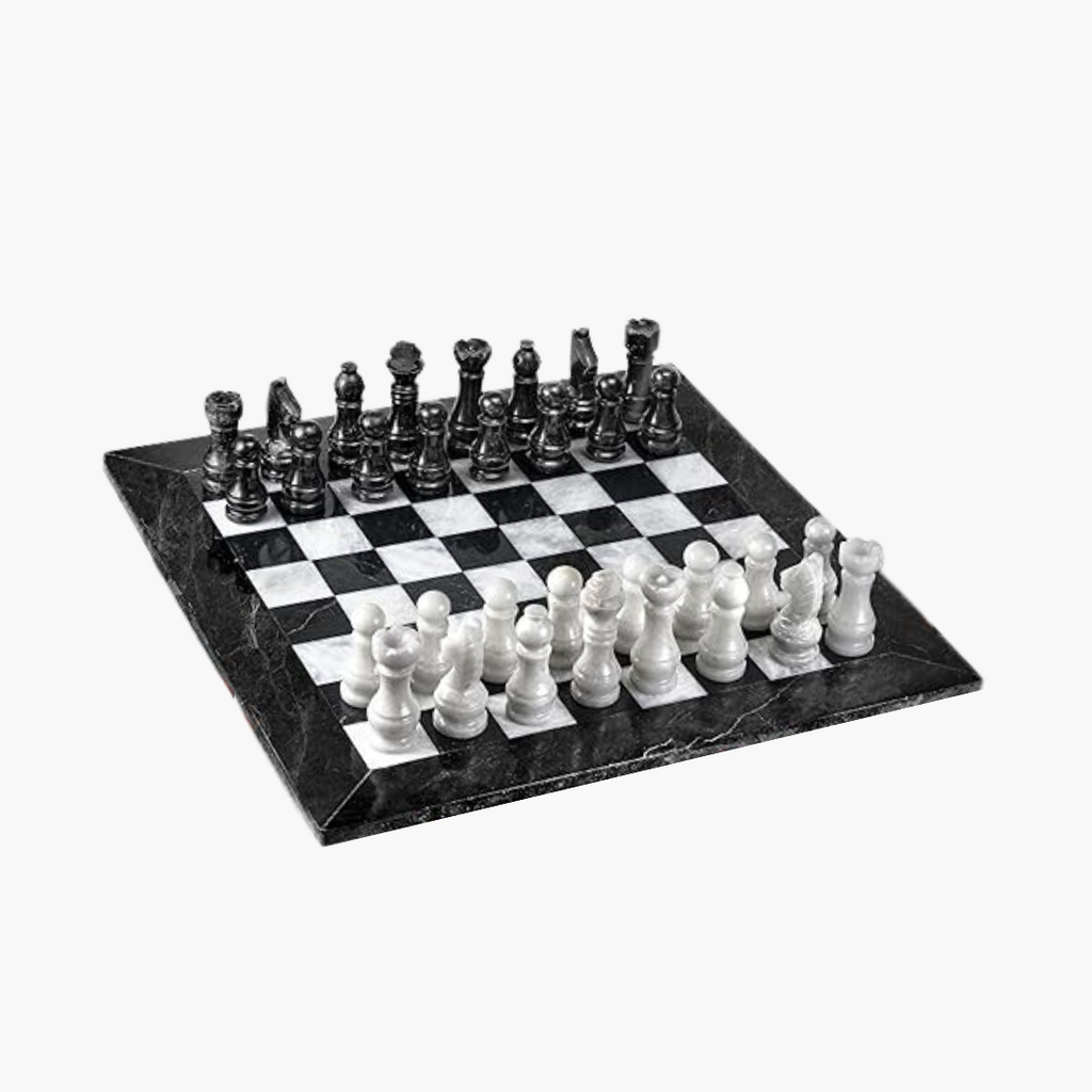 Handmade Chess fashion Set Black and white