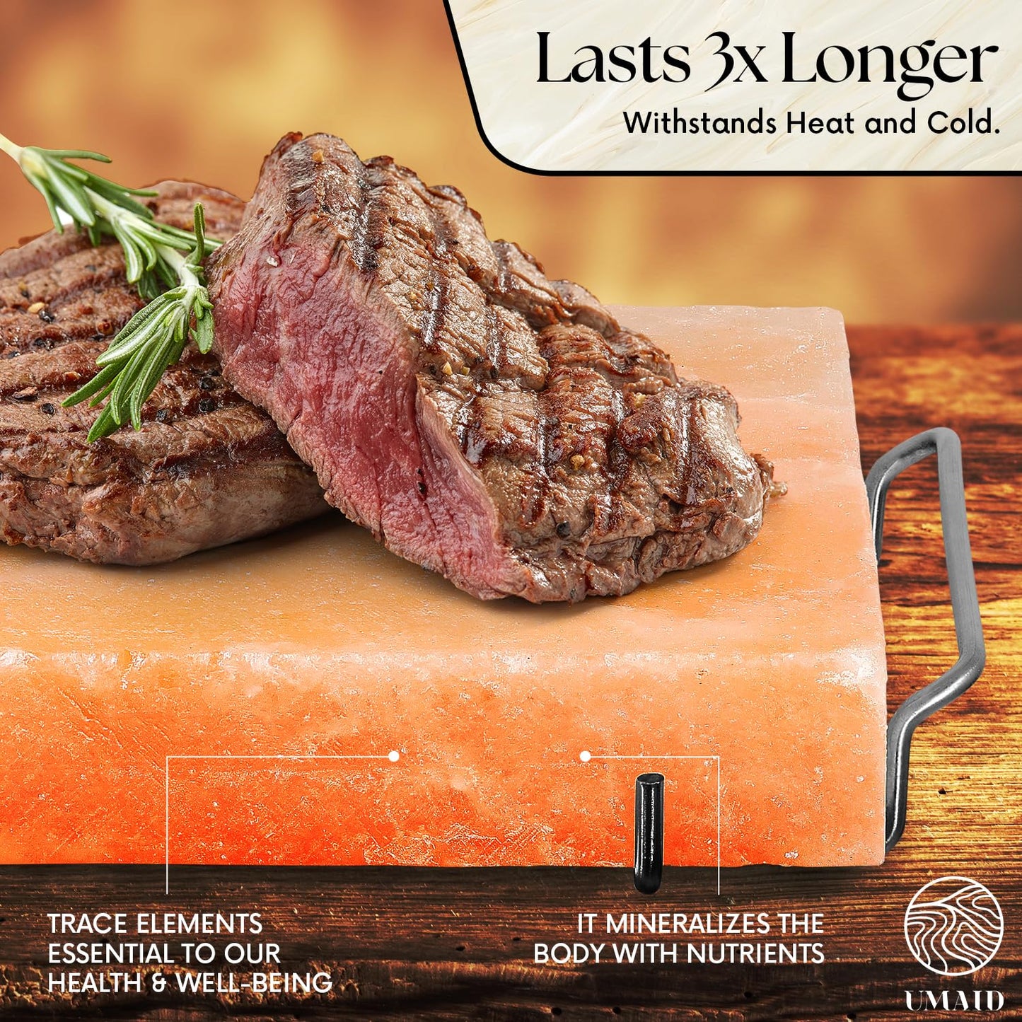 Best Selling Father’s Day Gift for Grill Lovers – Himalayan Salt Block with Tray