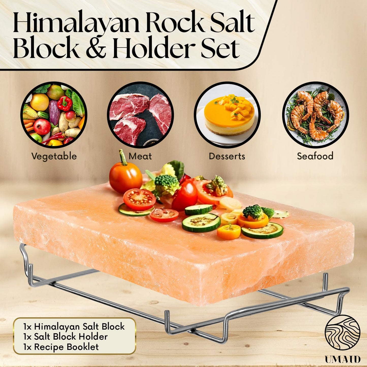Best Selling Father’s Day Gift for Grill Lovers – Himalayan Salt Block with Tray
