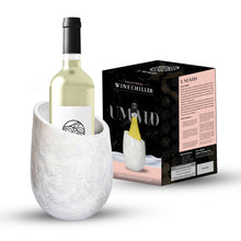 Marble Wine Chiller for Parties and Dinner, Holds Any 750ml Bottle, Ideal Gifts for the Bar & Wine Lovers, (White Marble)