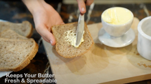 Marble Butter Crock, a Countertop French Butter Dish Keeper for Spreadable Butter