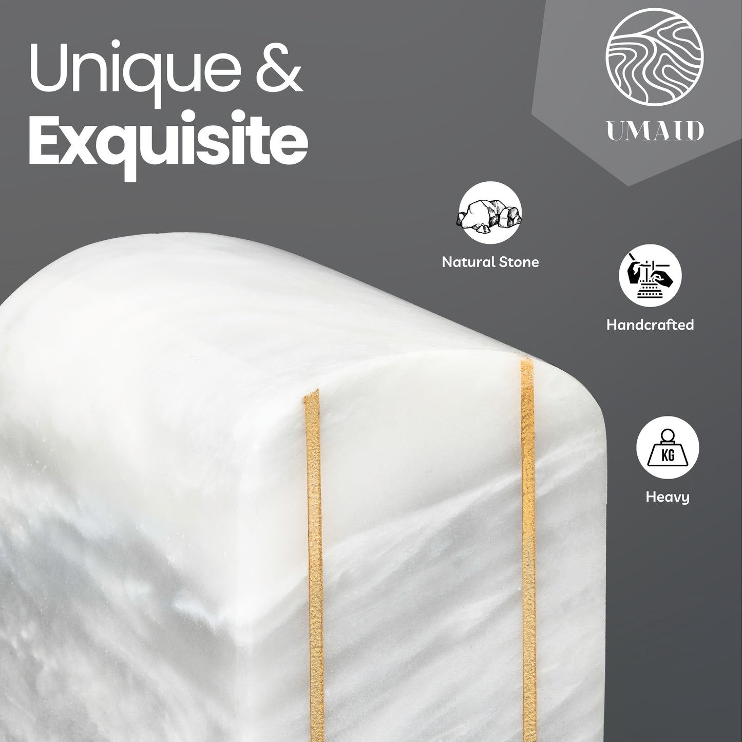 Luxury Solid Marble Bookends