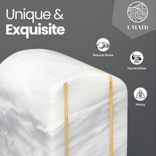 Luxury Marble Bookends - Heavy Duty Stone Book Holders