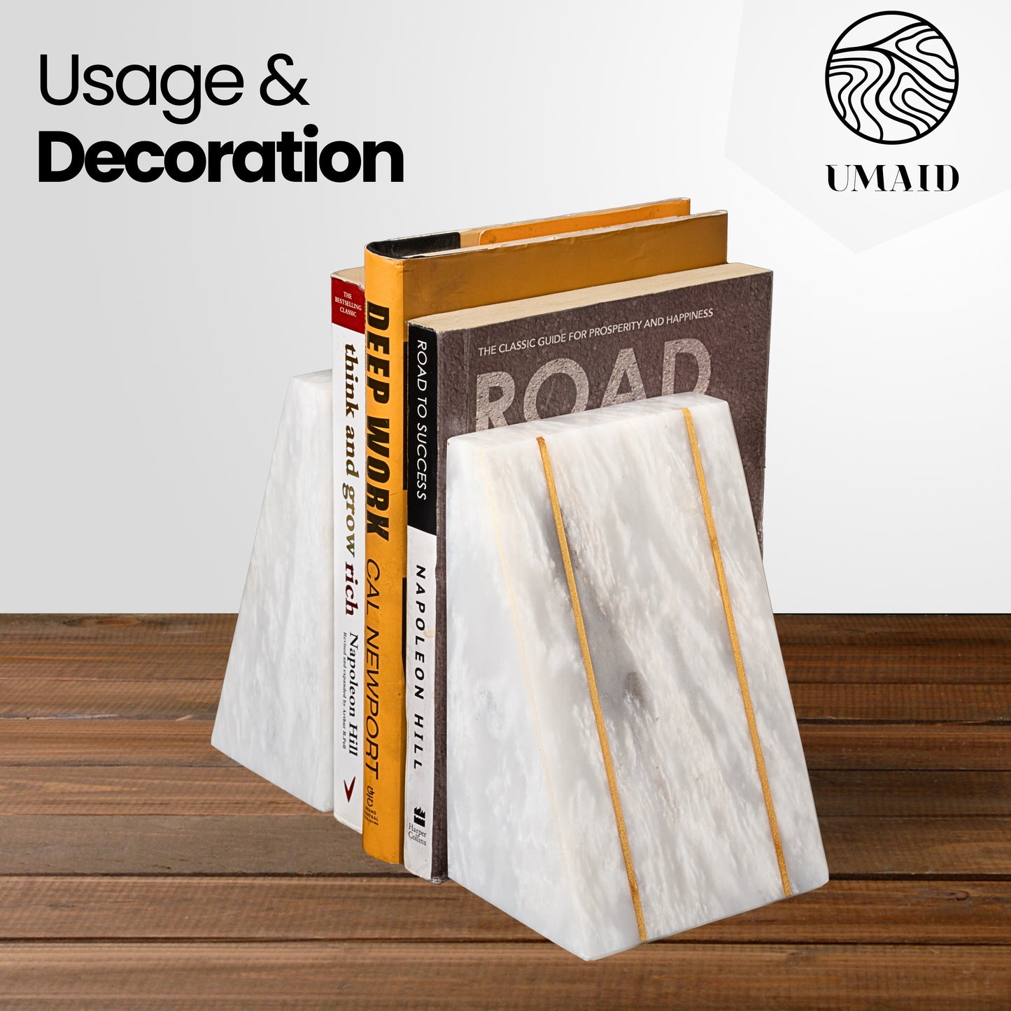 Luxury Solid Marble Bookends