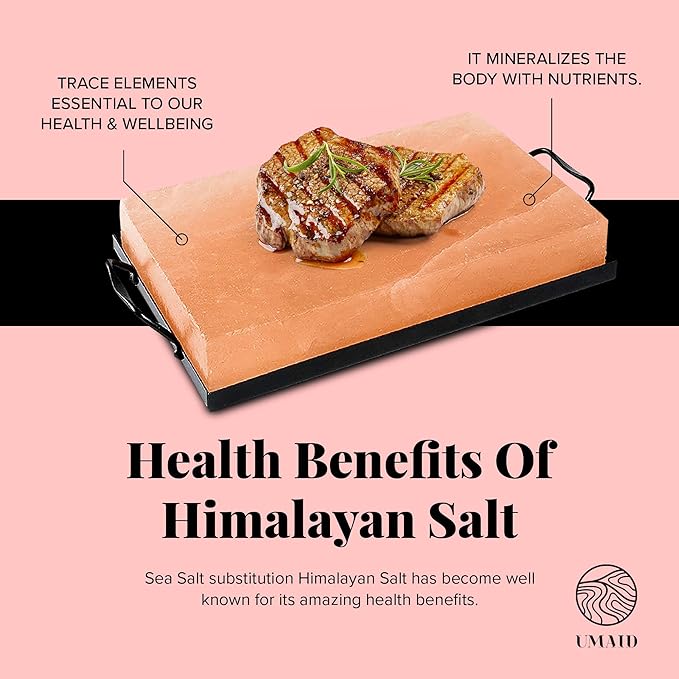 Himalayan Salt Block with Black Iron Tray benefits