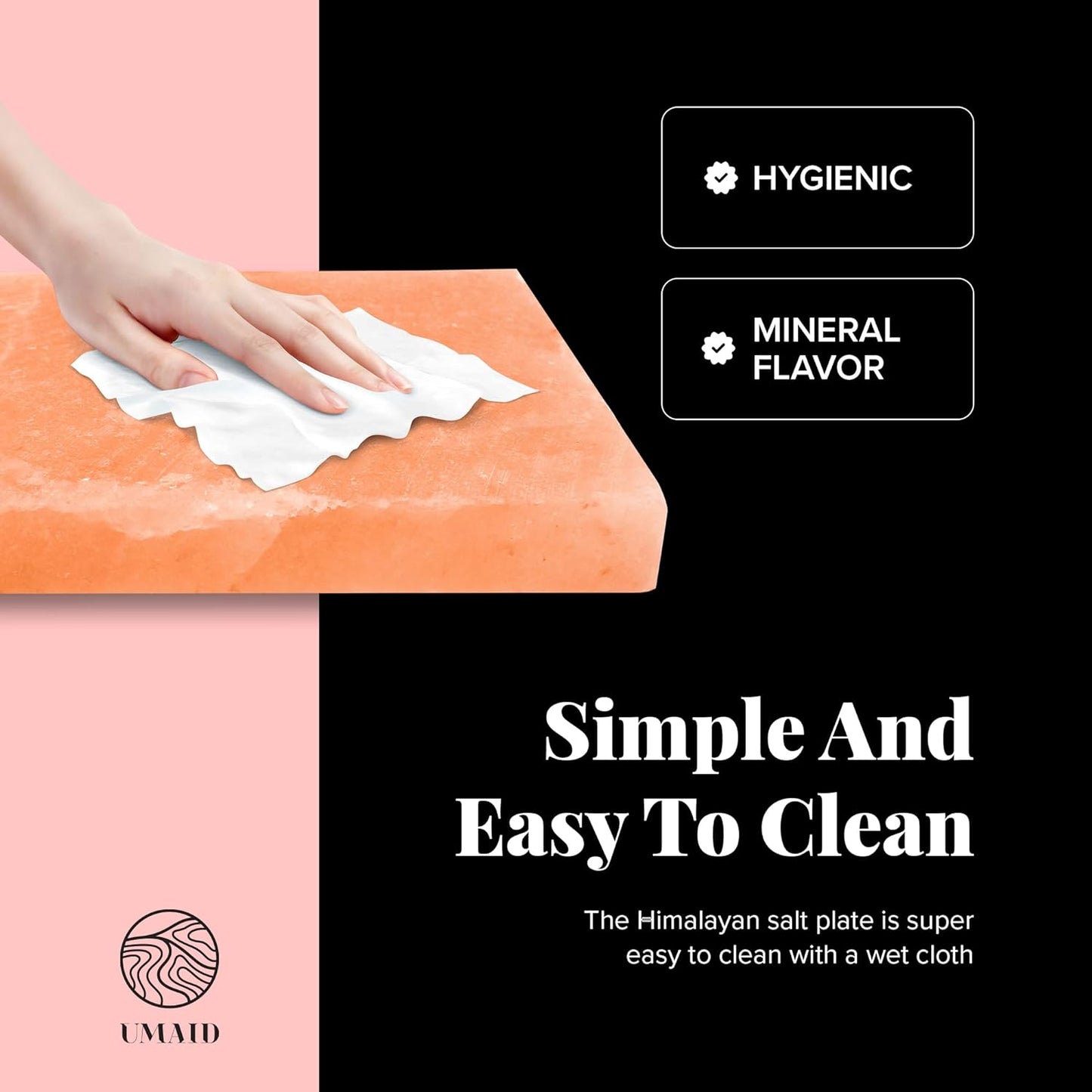 Natural Himalayan Salt Block cleaning