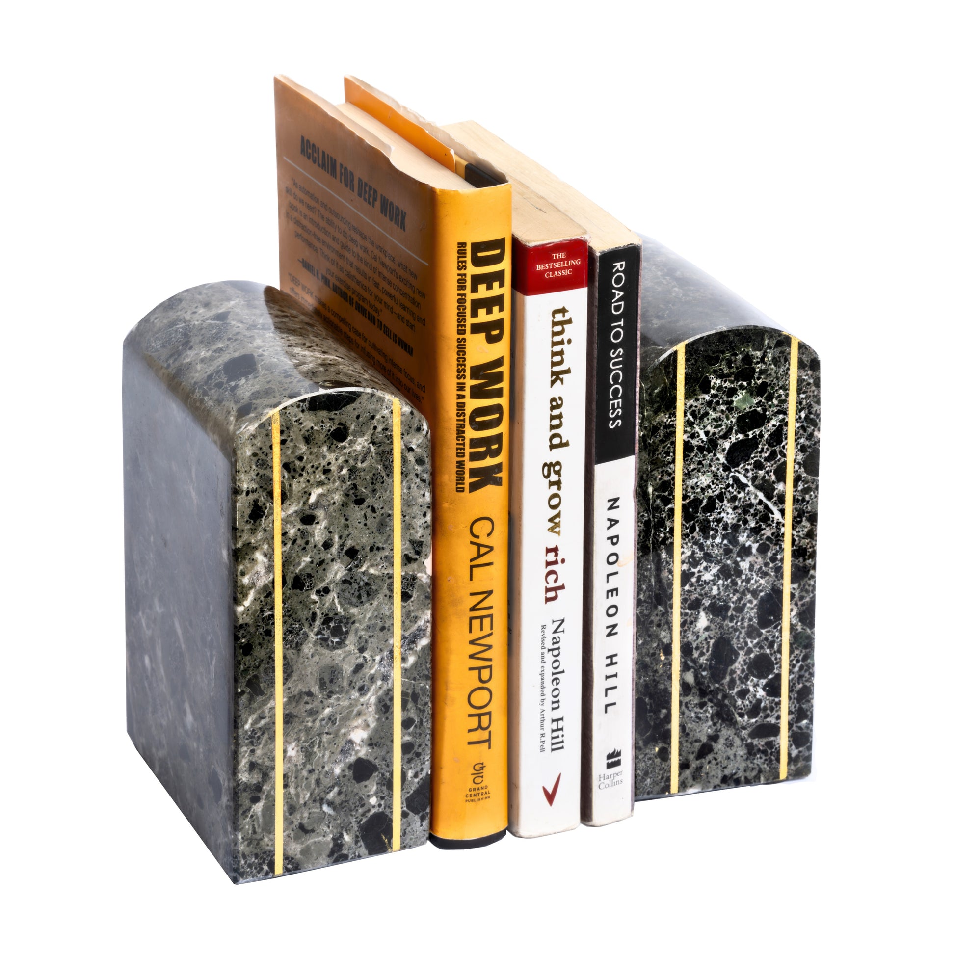 Luxury Solid Marble Bookends in Arch Shape