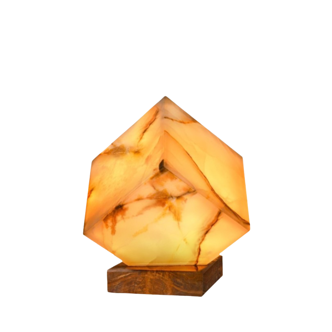 Onyx Marble Cube Table Lamp – UMAID Products