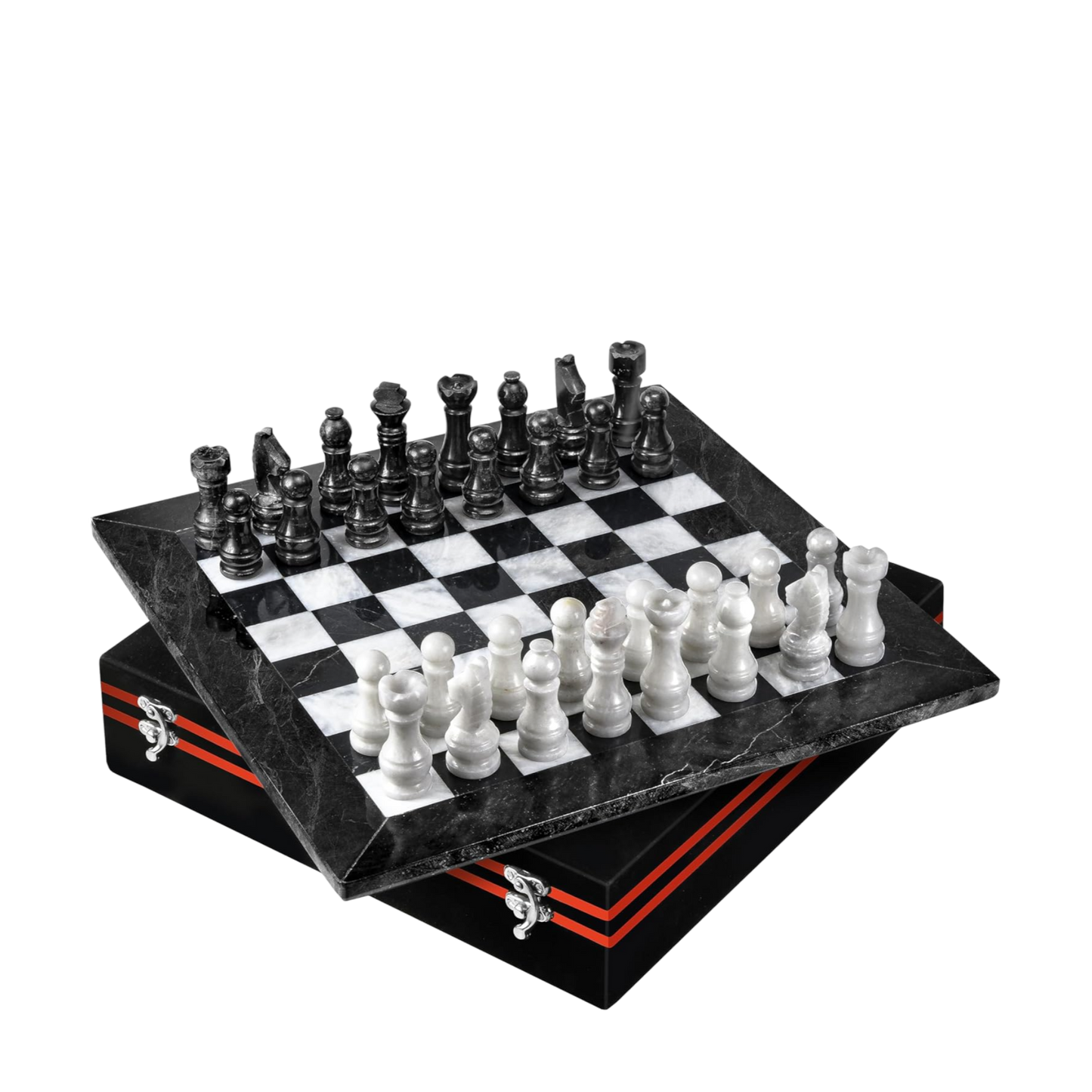 Marble Chess Set in Black & White