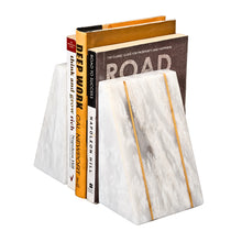 Luxury Marble Bookends - Heavy Duty Stone Book Holders