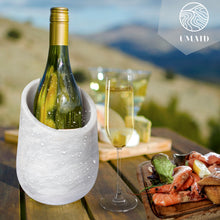 Marble Wine Chiller for Parties and Dinner, Holds Any 750ml Bottle, Ideal Gifts for the Bar & Wine Lovers, (White Marble)