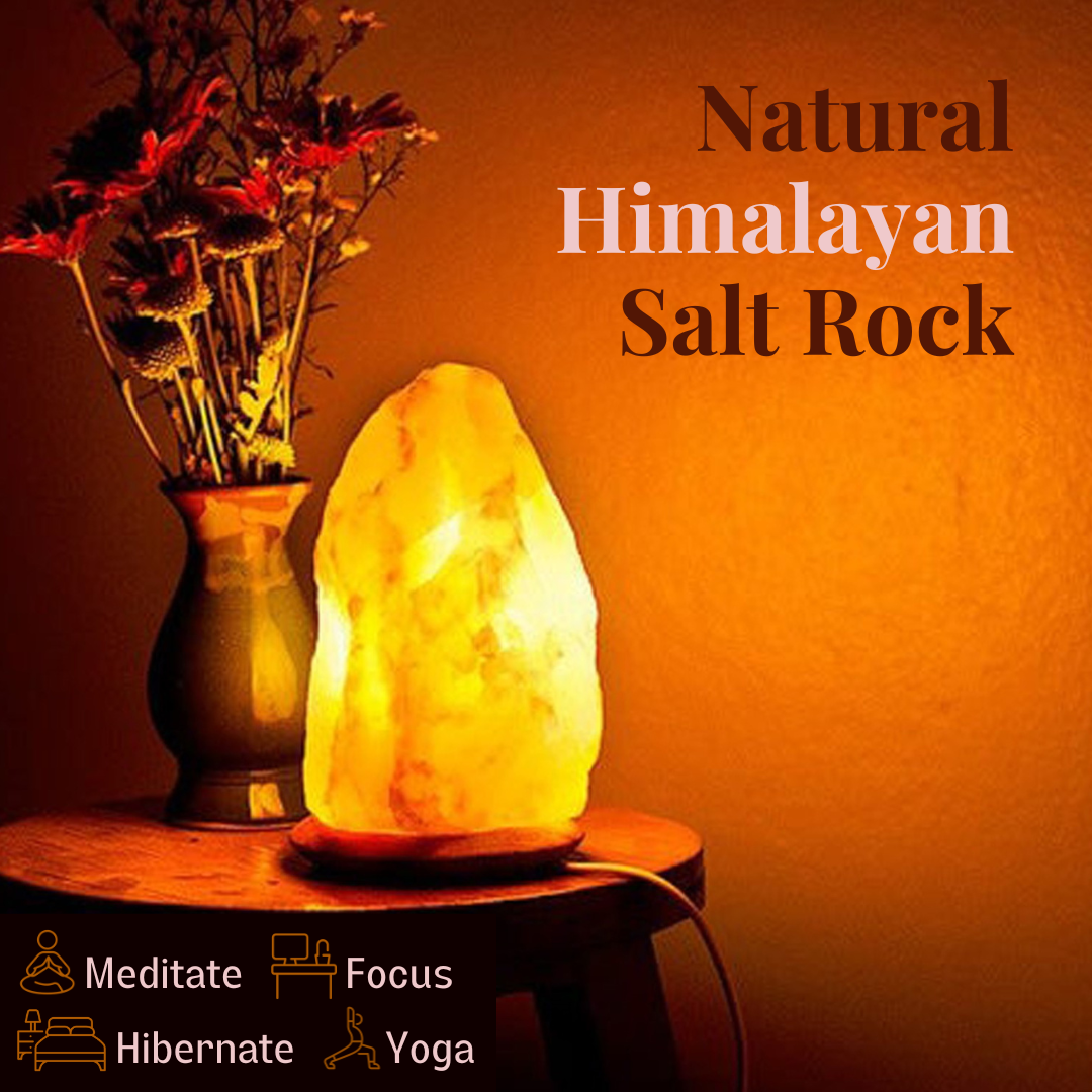 Himalayan Salt Lamp Hand-Carved from Natural Pink Salt Rock